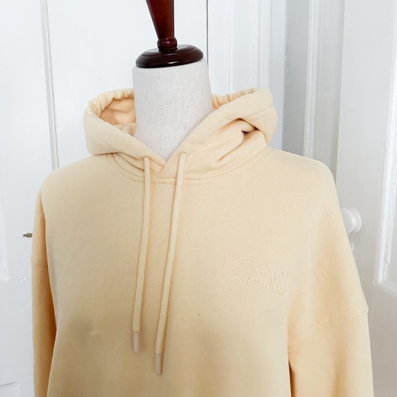 Ganni Yellow Hooded Sweatshirt - Picture 2 of 7